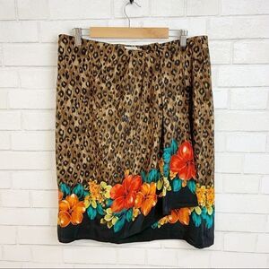 Jacqueline Ferrar 90's Silk leopard skirt (O14)